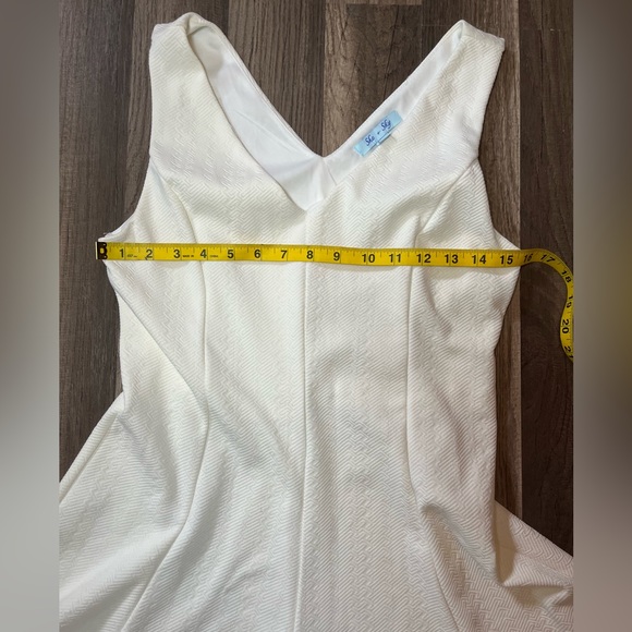 She + Sky  V-neck/back Sleeveless Swing Hem Dress SZ Large - Picture 6 of 9